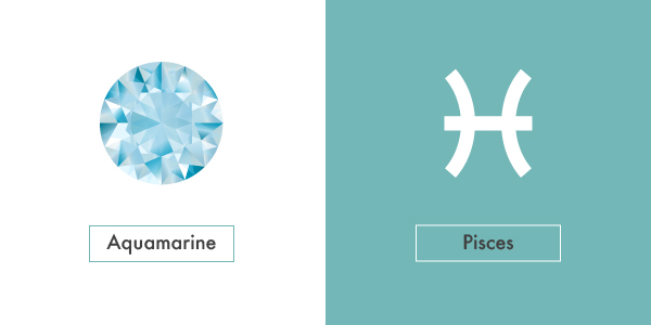 aquamarine and pisces symbol