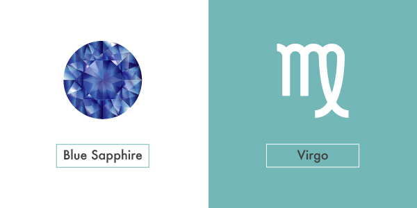 blue sapphire and virgo symbol