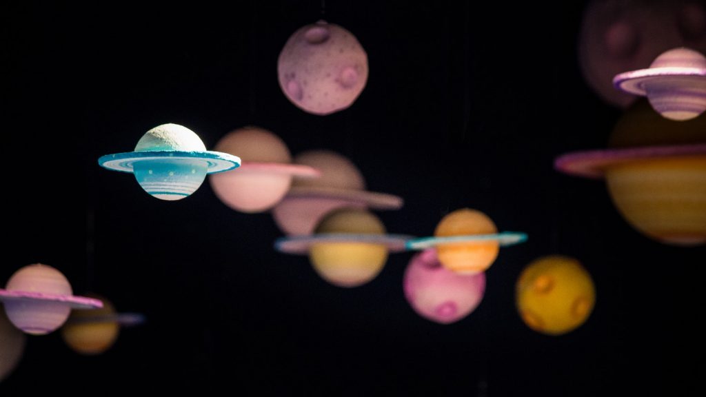 assortment of planets