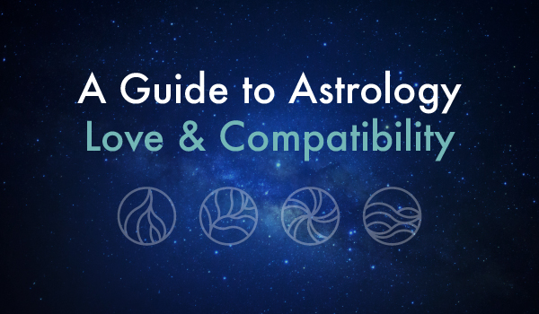 Text of "A Guide to Astrology Love & Compatibility" over stars background