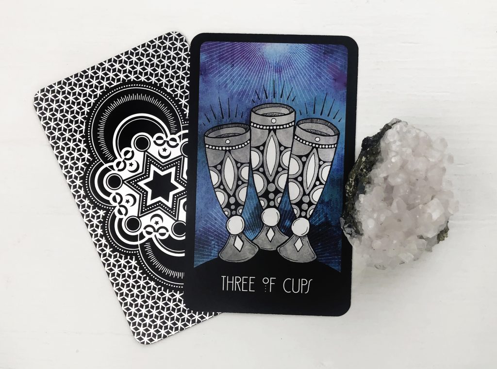 INSPIRATIONAL TAROT DECK THREE OF CUPS