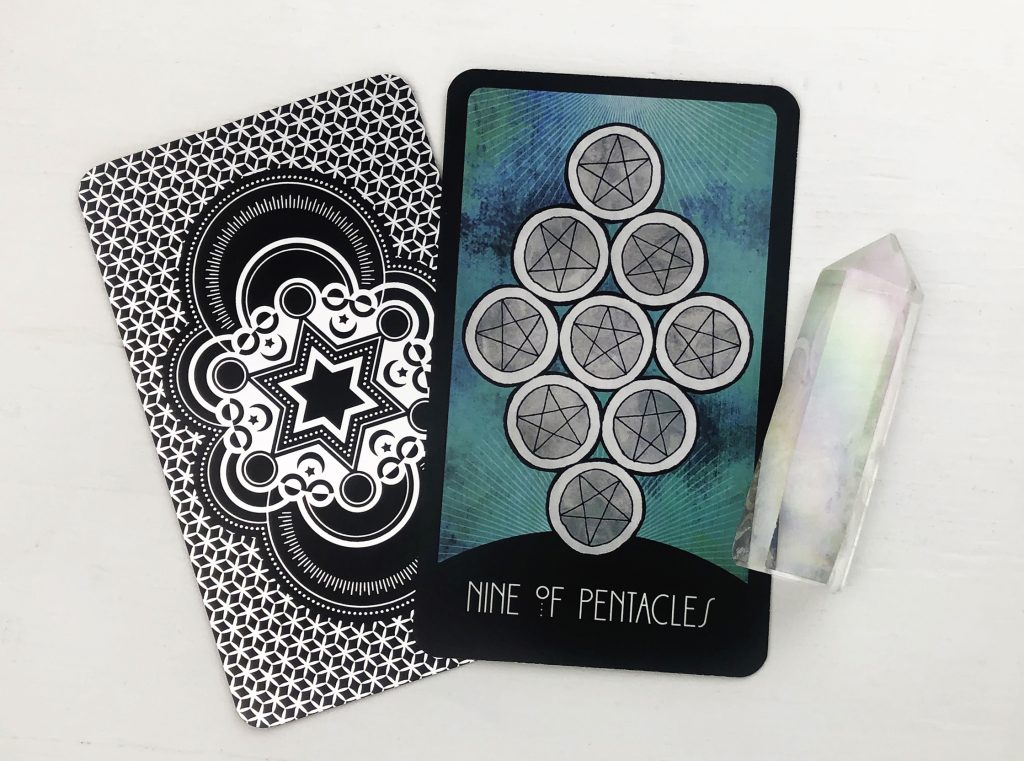 INSPIRATIONAL TAROT DECK NINE OF PENTACLES