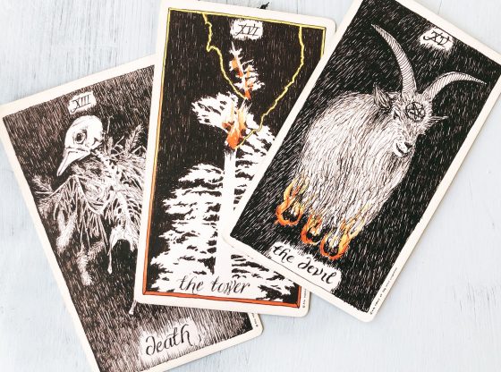Tarot Cards of Death, The Tower, and The Devil
